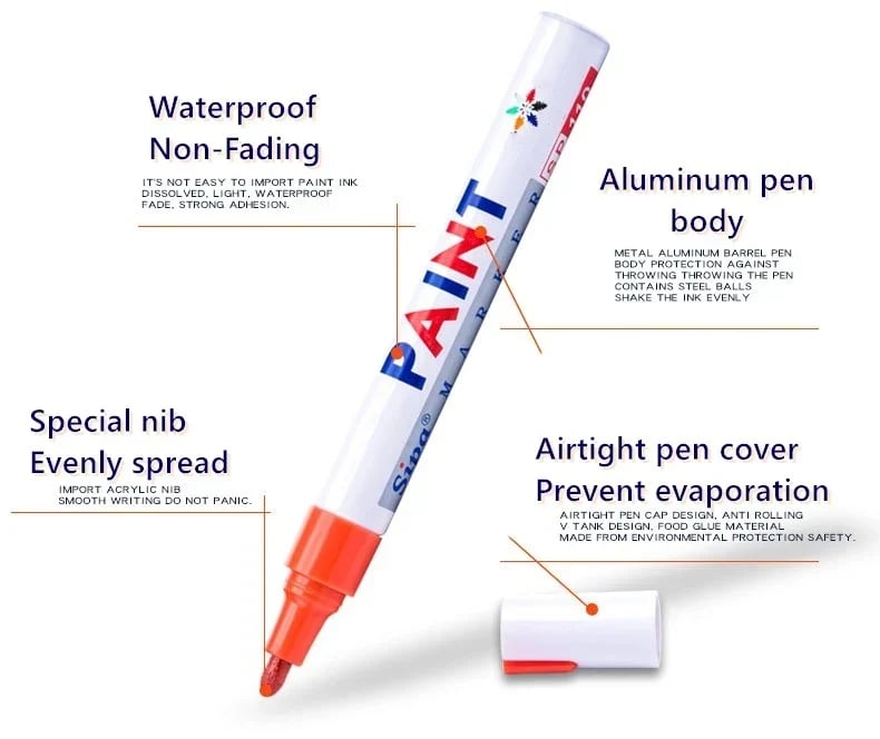 🔥🔥Time-Limited Special Price: $36.99!!⏰Waterproof Tire Paint Pen