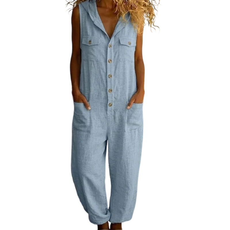 🔥🔥🔥𝑪𝑳𝑬𝑨𝑹𝑨𝑵𝑪𝑬 𝑰𝑻𝑬𝑴 𝐓𝐨𝐝𝐚𝐲 42% Women's Casual Sleeveless Hooded Jumpsuit