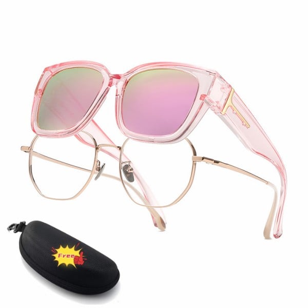 👓👓Polarized Fit Over Sunglasses for Women – UV400 Protection Floral Frame Wear Over Prescription Glasses