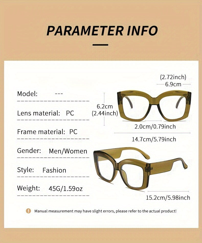 👓👓Oversized  Square Frame Uv Protection Sunglasses
