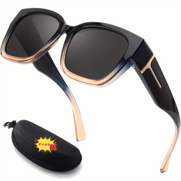 👓👓Polarized Fit Over Sunglasses for Women – UV400 Protection Floral Frame Wear Over Prescription Glasses