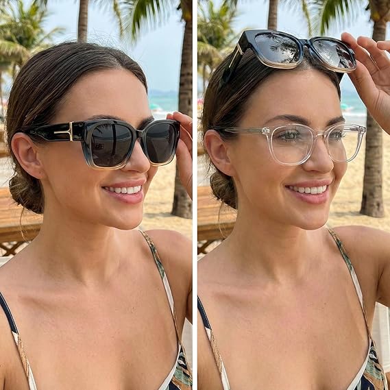 👓👓Polarized Fit Over Sunglasses for Women – UV400 Protection Floral Frame Wear Over Prescription Glasses