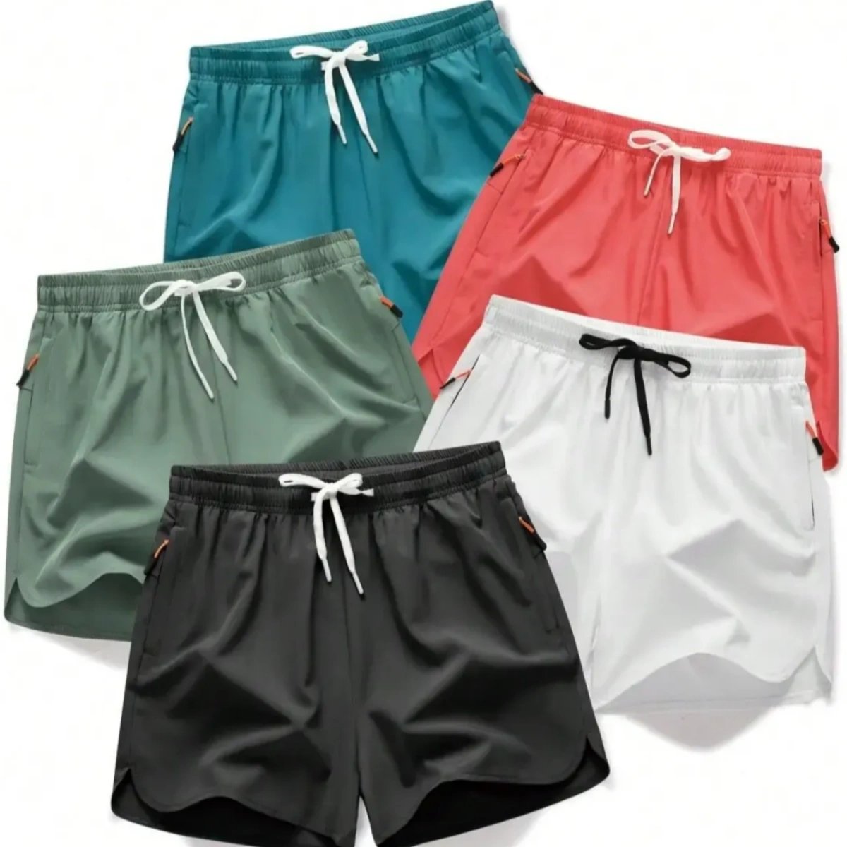 👖👖Men's  Running Shorts – Quick-Dry Athletic Gym Shorts (1 / 5 Pack)
