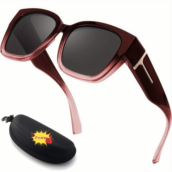 👓👓Polarized Fit Over Sunglasses for Women – UV400 Protection Floral Frame Wear Over Prescription Glasses