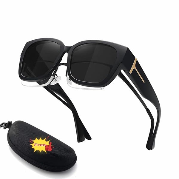 👓👓Polarized Fit Over Sunglasses for Women – UV400 Protection Floral Frame Wear Over Prescription Glasses
