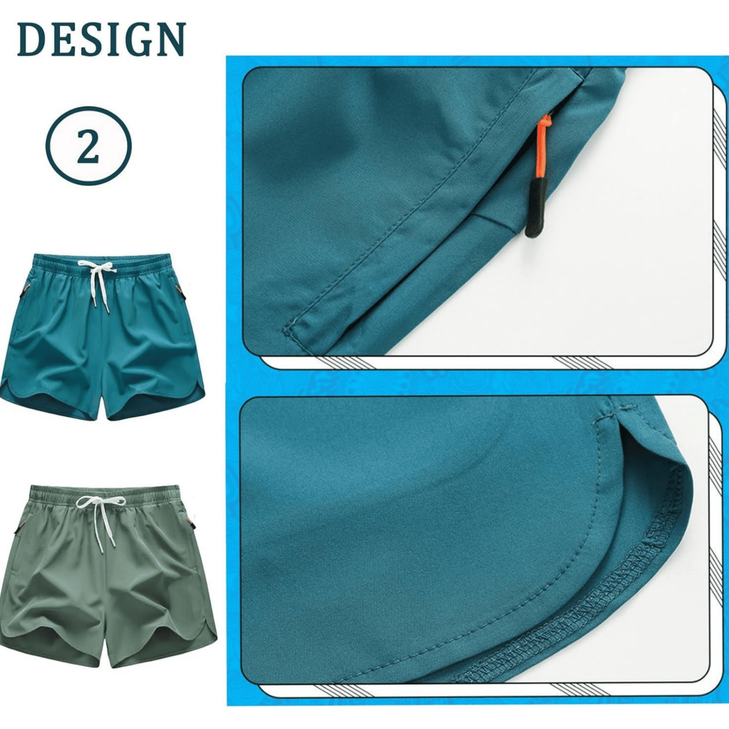👖👖Men's  Running Shorts – Quick-Dry Athletic Gym Shorts (1 / 5 Pack)