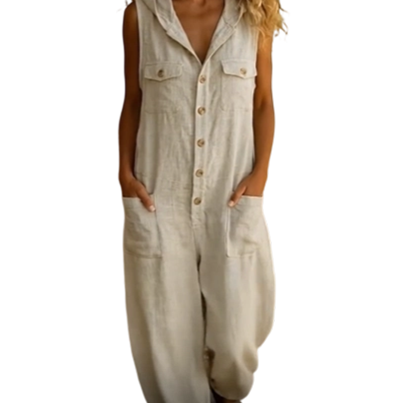 🔥🔥🔥𝑪𝑳𝑬𝑨𝑹𝑨𝑵𝑪𝑬 𝑰𝑻𝑬𝑴 𝐓𝐨𝐝𝐚𝐲 42% Women's Casual Sleeveless Hooded Jumpsuit